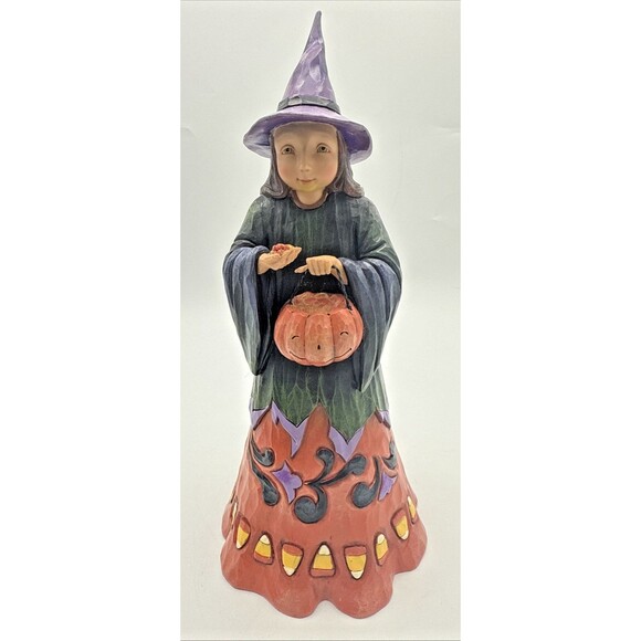 Jim Shore "Deliciously Wicked" Witch Halloween Figurine Heartwood Creek 2015 10”